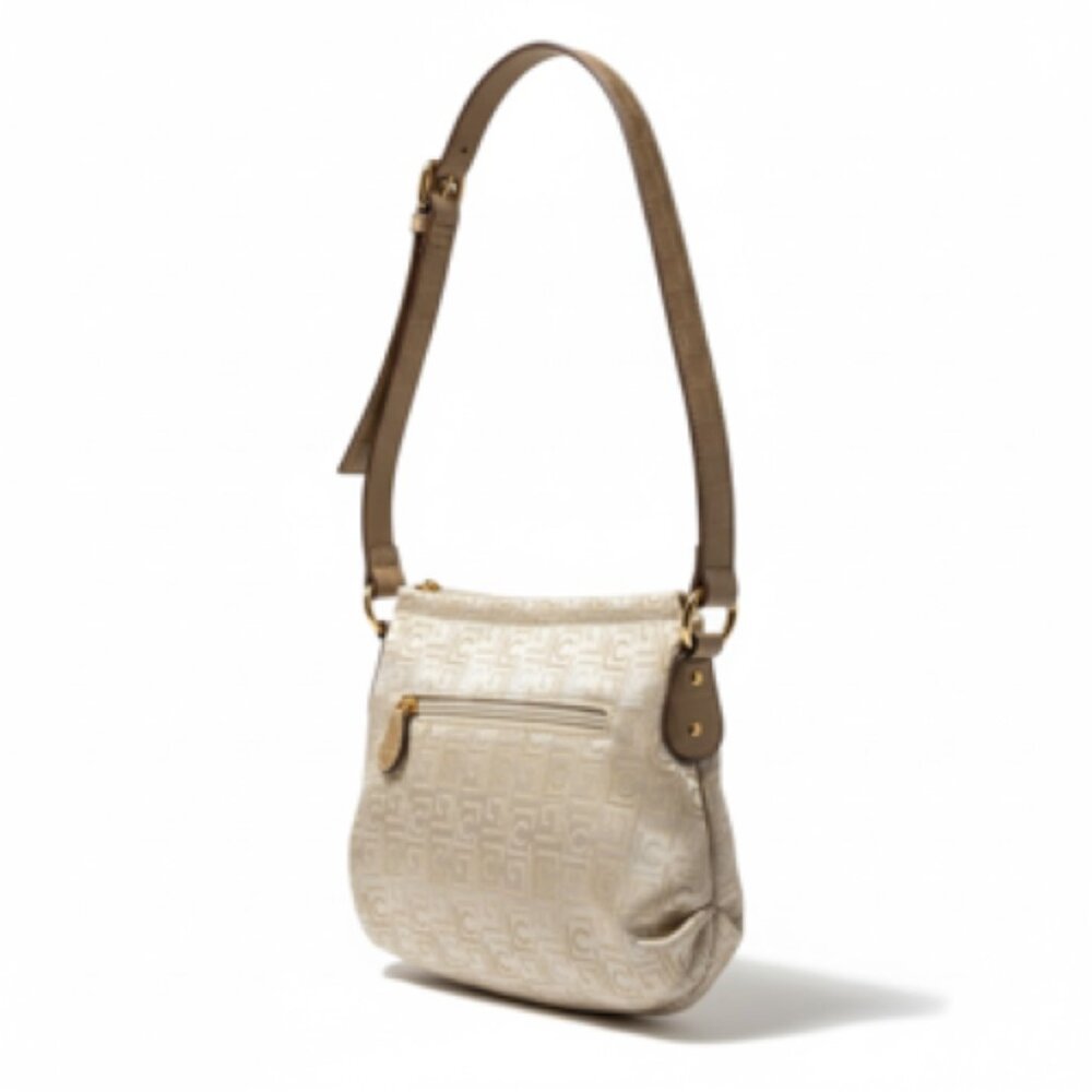 Liz Claiborne‎ Logo Champagne Gold Shimmer Gold Crossbody Bag